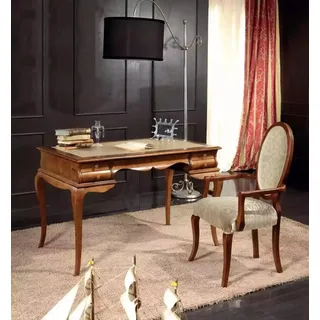 Elegantes Schreibtischset brauner Stuhl Möbel in hoher Qualität - Braun