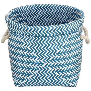 MSV Wäschekorb, 32 x 27 cm, Metall, Blue, 32x32x27