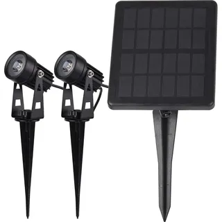 ChiliTec Led Solarstrahler 2er Set, Warmweiß, IP65