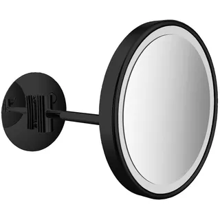 EMCO LED Rasier- und Kosmetikspiegel, einarmig, Direktanschluss, rund, 109413308, Farbe: Schwarz