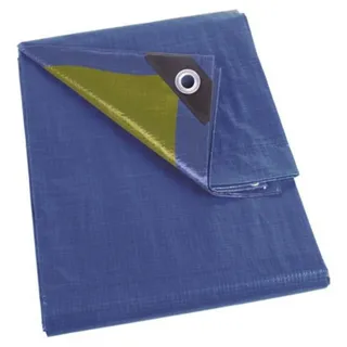 Perel Abdeckplane 12 x 15 m Blau/Khaki