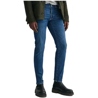 Gant Active Recover Slim Fit Jeans - Mid Blue - 44 - 34