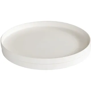Nordic Ware 25,4 cm große Speiseteller, 2 Stück, Weiß