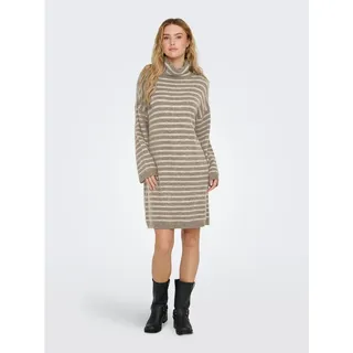 Only Strickkleid »ONLTALIO LS STRIPE ROLLNECK DRESS BF KNT«, braun