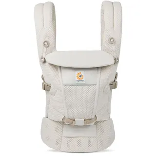 Ergobaby Adapt Babytrage für Neugeborene ab Geburt, 3-Positionen SoftFlex Mesh Ergonomische Babybauchtrage Rückentrage Baby-Tragetasche, Natural Beige, 1 Einheit