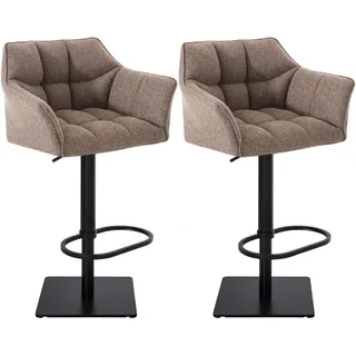 CLP Barhocker 2er Set 64 x 88 x 45 cm Terrabraun/Dunkelbraun