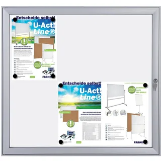 Franken Schaukasten Security silber 6x A4, 74,1 x 2,3 x 69,6 cm, 1 St.