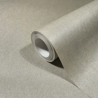 Marburg Vliestapete Uni Metalloptik Modern 10,05 m x 0,7 m Beige