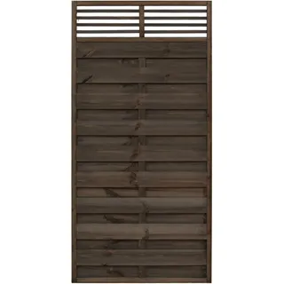 Sichtschutzzaun Element Wien Anthrazit lasiert 180 cm x 90 cm