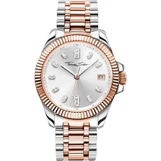 THOMAS SABO Damen Damenuhr Bicolor roségold Silber Edelstahl, Edelstahl Roségoldfarben WA0371-277-201