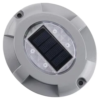 Solar-Deckleuchten, 4-LED-Einfahrtsleuchte, Aluminium, wasserdicht, für den Außenbereich, Weg, Straße, Treppe, Stufe, Bodenlampe für Weg, Garten, Terrasse, Hofdekoration