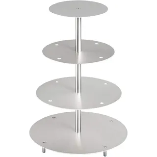 edelstahlheini Aluminium Tortenständer Rund Tortenetagere Hochzeit 4 Etagen (4 Stöckig (Ø 20 25 30 35cm))