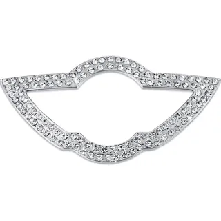HICARER Bling Bling Auto Lenkrad Dekoration, Kompatibel mit Mini Cooper | Diamant Aufkleber, Innenzubehör, Lenkrad Logo Strass, DIY Lenkrad Abziehbilder Abdeckung für Auto Dekoration