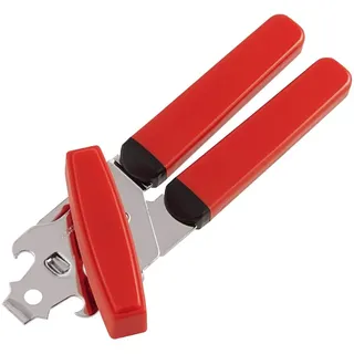 Fackelmann 09141 Zangen-Dosenöffner für Linkshänder, Rot / Silber