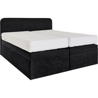 Westfalia Schlafkomfort Boxspringbett 195 x 212 cm Schwarz