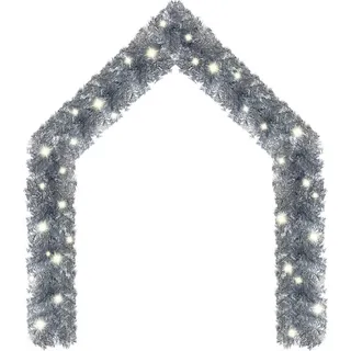 vidaXL Weihnachtsgirlande mit LED 20 m Silbern - Silber