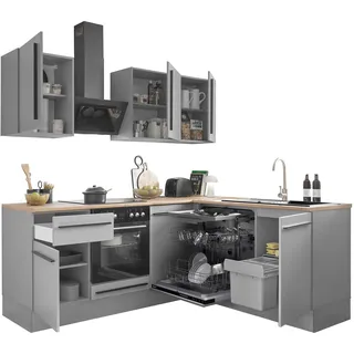 BASIC by Balculina Winkelküche L-Form 220 cm grau