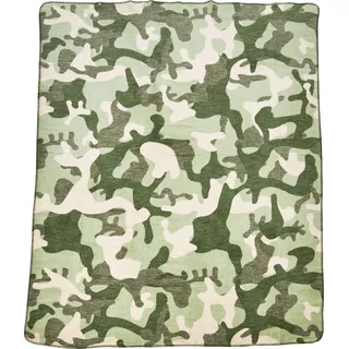 Done. Camouflage Kuscheldecke 150 x 200 cm Grün/Khaki/Beige