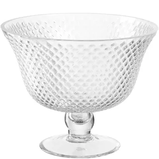 LEONARDO Poesia Dekoschale aus Glas, Blumenvase mit Fuß, Höhe 19,5 cm, klar, 076435