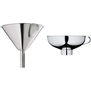 WMF Gourmet Trichter Cromargan Edelstahl 18/10 Spülmaschinengeeignet & Marmeladentrichter 14 cm, Große Öffnung 4 cm, Einfüllhilfe