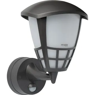 Oktaplex lighting Oktaplex mit Bewegungsmelder wechselbares E27 Leuchtmittel wechselbar Außenleuchte 230V anthrazit - Grau