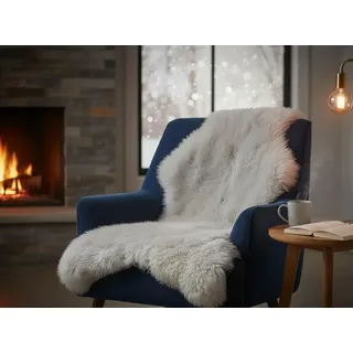 KAMACA Kuschelfell in Lammfell-Optik Lammfellimitat Teppich Bettvorleger flauschig weich Dekofell Kunstfellteppich (Kuschelfell 60x90 cm GRAU)