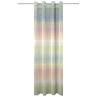 HOME WOHNIDEEN Rainbow Fertigschal, halbtransparenter Stoff, Farbe: Multicolor, Größe: 245 x 140 cm
