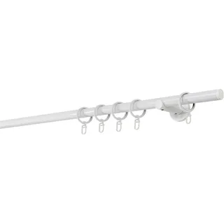 Vorhangstangenset , Weiß , Metall , 25-teilig , 180 cm , Heimtextilien, Vorhänge, Vorhangstangen, Vorhangstangenset