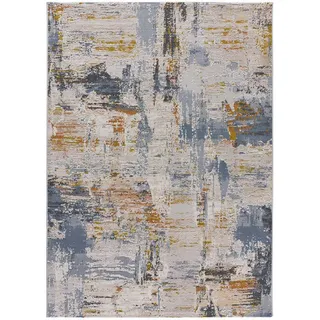 Atticgo Kurzflorteppich Blau Springs 192/290 cm , Multicolor, Beige, Blau, Kupferfarben , Textil , Mode , Rechteckig , 192x290 cm , Oeko-Tex® Standard 100 , antistatisch, für Fußbodenheizung geeignet, leicht zusammenrollbar , Teppiche und Böden, Teppiche, Webteppiche