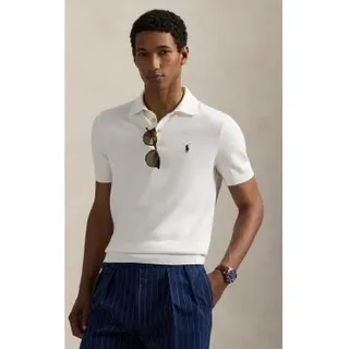 Polo Ralph Lauren für Herren. 710980682005 Weißes Baumwoll-Poloshirt (XL), Lässig, Baumwolle, Kurzarm