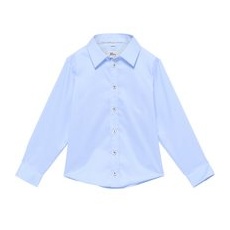 Luxury Shirt in hellblau unifarben, hellblau, 140