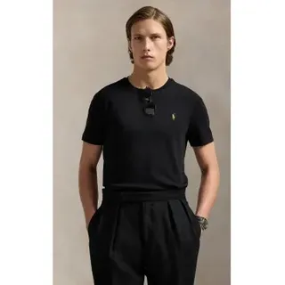 Polo Ralph Lauren für Herren. 710740727001 Custom Slim Fit Baumwoll-T-Shirt schwarz (M), Lässig, Baumwolle, Kurzarm