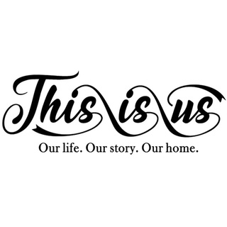 Wandtattoo, Aufschrift "This is us", mit englischer Aufschrift "This is us"