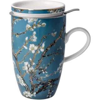 GOEBEL Vincent van Gogh Vincent van Gogh - Mandelbaum Blau - Teetasse mit Deckel und Sieb