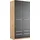 Drehtürenschrank Barcelona 94 x 193 x 54 cm Schwarz