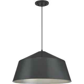 Einflammige Pendelleuchte Gun Metal Dome - Schwarz