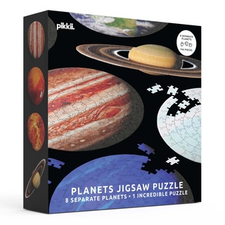 Pikkii 16526 Planeten Puzzle, Mehrfarbig, 8 x Ø 30 cm