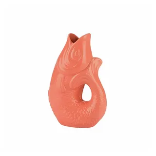 PAD Monsieur Carafon, Fisch -Vase/Krug/Kanne/Skulptur Fisch, Größe S, Fassungsvermögen 1,2 Liter, Größe 9,7 x 16,5 x 25cm (salmon)