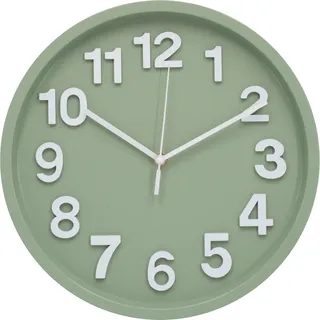 Wall-Art Wanduhr Modern 3D-Zifferblatt Ø 30 cm Grün