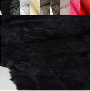 Fabrics-City Nachtschwarz FABRICS-CITY weich test teddyfell 50x150cm kurzhaarig stoff kunstpelz plüschstoff kuschelfell webpelz fellimitat für dekoration nähen basteln kinderzimmer optimierter, 4106