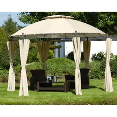 KONIFERA Pavillon »Tino«, (Set), BxT: 350 x 350 cm, beige