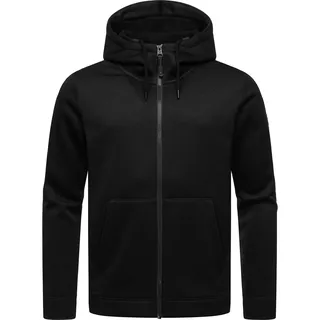 Kapuzensweatjacke RAGWEAR "Kapuzenstrickjacke Fabian", Herren, Gr. M, schwarz, Obermaterial: 100% Polyester PES. Futter: 100% Polyester PES., Sweatjacken Kapuzensweatjacke