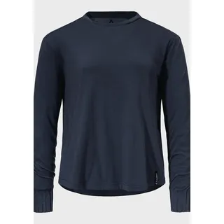 Schöffel Funktionsshirt SCHÖFFEL "Urban Longsleeve Style Collada WMS", Damen, Gr. 40, blau (8820, blau), Oberstoff: 60% Baumwolle, 40% Polyester, Rundhals, Shirts Funktionsshirt
