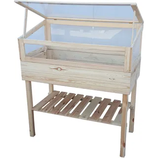 Promadino Blumenkasten Kräuterbeet 100 x 50 x 112 cm Beige