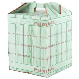 ONLY BOXES Packung mit 10 Stück Kartons und Weihnachtskörbe, Weihnachtskörbe, für Brotkasten, Flaschen, Versand, für 9 Flaschen