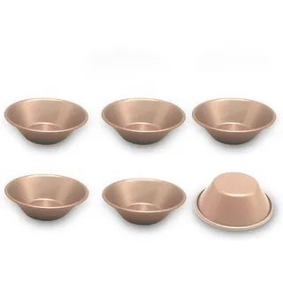 Eiertörtchenform Eierkuchenform Tartelette Förmchen Mini Törtchen Formen Muffinförmchen Puddding Törtchen Klein Vorspeisen Teller Snack und Dip Schalen Runde Sojasauce Dish Dip-Schälchen Set von 6-8cm