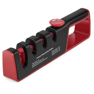 Messerschärfer Profi,Verstellbarer Winkel Manuelle 4-in-1 Messerschleifer für Messer schärfen und Schleifen, Keramikstein, Wolframcarbid, Diamant,Ergonomischer Griff, Rutschfeste Basis