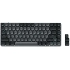 SATECHI SM1 75% mechanische Tastatur, LED-Hintergrundbeleuchtung Bluetooth-Tastatur, 84 Tasten kompakte drahtlose Tastatur, Gaming-Tastatur für Mac und Windows – QWERTY US English Layout