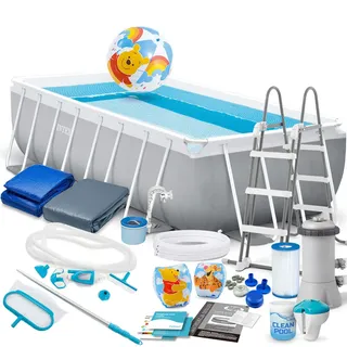 Rechteckiger Pool 488x244x107cm 21in1 INTEX 26792 - Blau, Grau