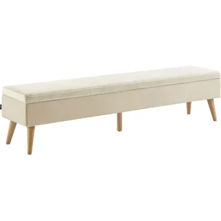 Home Affaire Bettbank Armandine mit Stauraum Beige 180 x 42,5 x 40 cm